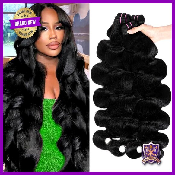 Raw Body Wave Human Hair Extensions 4 Bundles 20-26 Inch Virgin Indian Hair main image 5